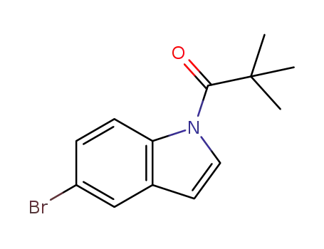 Molecular Structure of 1196980-99-0 (1-(5-bromo-1H-indol-1-yl)-2,2-dimethylpropan-1-one)