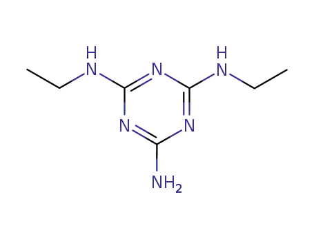 Molecular Structure of 5606-16-6 (2-AMINO-4,6-BIS(ETHYLAMINO)-1,3,5-TRIAZINE)