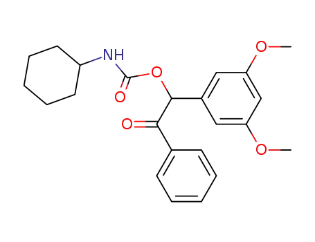 Molecular Structure of 169309-12-0 (Carbamic acid, cyclohexyl-,
1-(3,5-dimethoxyphenyl)-2-oxo-2-phenylethyl ester)