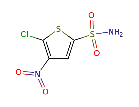 Molecular Structure of 61714-46-3 (2-CHLORO-3-NITROTHIOPHENE-5-SULFONAMIDE)