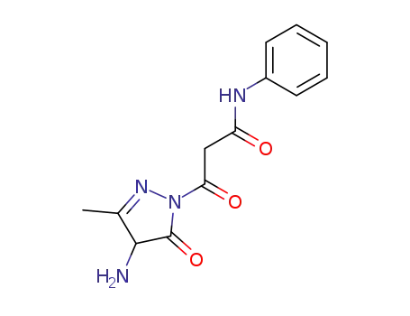 Molecular Structure of 125464-25-7 (1-anilinomalonyl-3-methyl-4-aminopyrazolone)