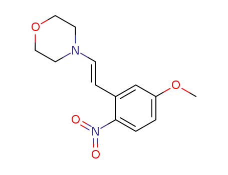 Molecular Structure of 107127-61-7 ((E)-5-methoxy-2-nitro-β-morpholinestyrene)