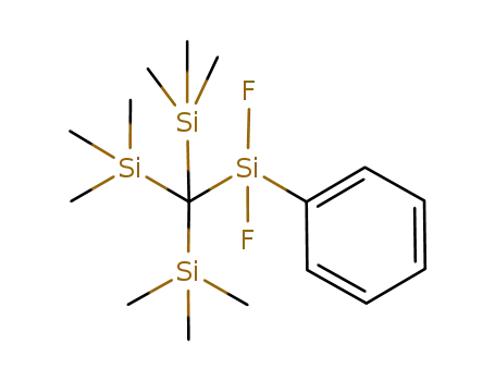 Molecular Structure of 91153-51-4 (Silane, [(difluorophenylsilyl)methylidyne]tris[trimethyl-)