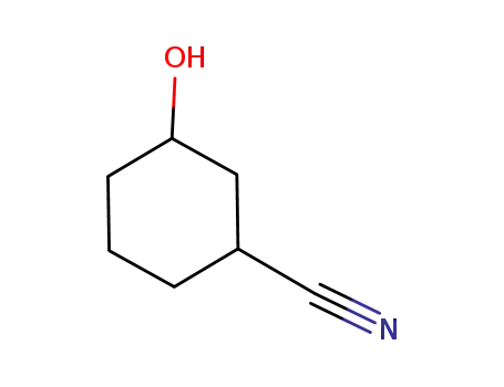 Molecular Structure of 24056-33-5 (3-Hydroxycyclohexanecarbonitrile)