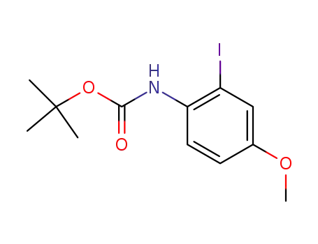 Molecular Structure of 157496-75-8 (tert-Butyl 2-iodo-4-methoxyphenylcarbamate)