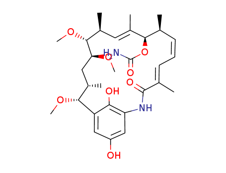 Geldanamycin,18,21-didehydro-6,17-didemethoxy-18,21-dideoxo-18,21-dihydroxy-15-methoxy-6-methyl-11-O-methyl-,(6S,15R)-