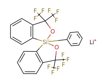 (<i>TB</i>-5-11)-bis-(1,1,1,3,3,3-hexafluoro-2-phenyl-propan-2-olato<sup>(2-)</sup>-<i>C</i><sup>2'</sup>,<i>O</i>)-phenyl-silicate<sup>(1-)</sup>; lithium salt