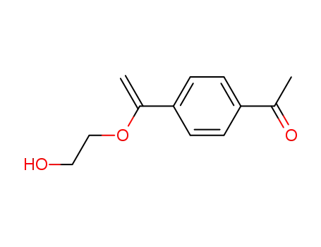 Molecular Structure of 1027409-95-5 (1-{4-[1-(2-hydroxy-ethoxy)-vinyl]-phenyl}-ethanone)