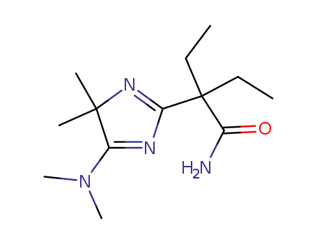Molecular Structure of 132660-02-7 (2-<5'-(Dimethylamino)-4',4'-dimethyl-4'H-imidazol-2'-yl>-2-ethylbutanamid)