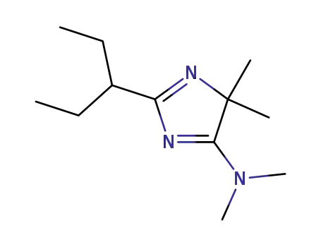 Molecular Structure of 132660-07-2 (5-(Dimethylamino)-2-(1-ethylpropyl)-4,4-dimethyl-4H-imidazol)