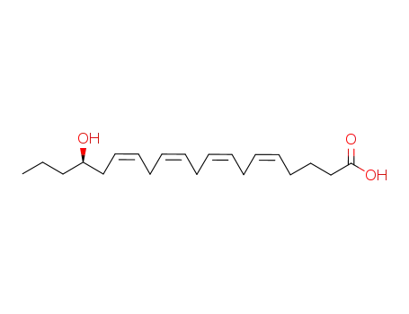 Molecular Structure of 183509-24-2 ((17R,5Z,8Z,11Z,14Z)-17-HYDROXY-5,8,11,14-EICOSATETRAENOIC ACID)