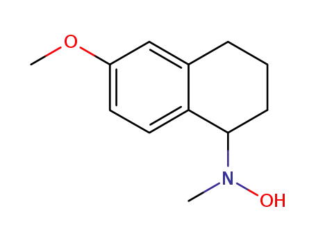 Molecular Structure of 141339-38-0 (N-(6-Methoxy-1,2,3,4-tetrahydro-naphthalen-1-yl)-N-methyl-hydroxylamine)