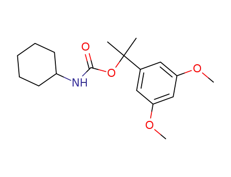 Molecular Structure of 129918-78-1 (Carbamic acid, cyclohexyl-, 1-(3,5-dimethoxyphenyl)-1-methylethyl
ester)