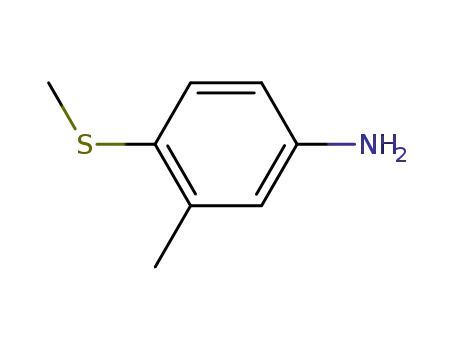 Molecular Structure of 70611-05-1 (Benzenamine, 3-methyl-4-(methylthio)-)
