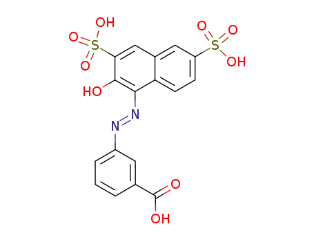 Benzoic acid, 3-[(2-hydroxy-3,6-disulfo-1-naphthalenyl)azo]-