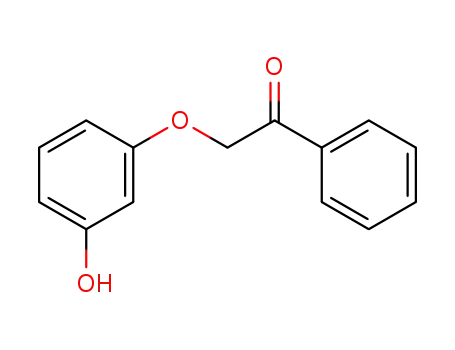 Molecular Structure of 13156-22-4 (Ethanone, 2-(3-hydroxyphenoxy)-1-phenyl-)