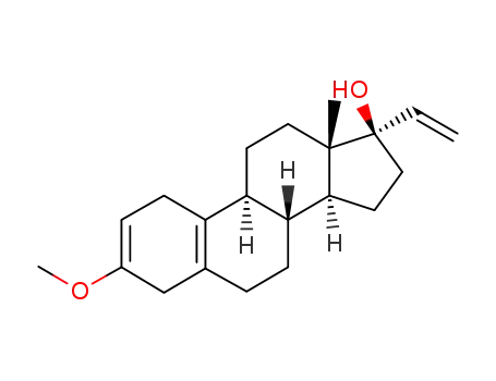 Molecular Structure of 4350-64-5 (3-methoxy-19-nor-17β<i>H</i>-pregna-2,5(10),20-trien-17-ol)