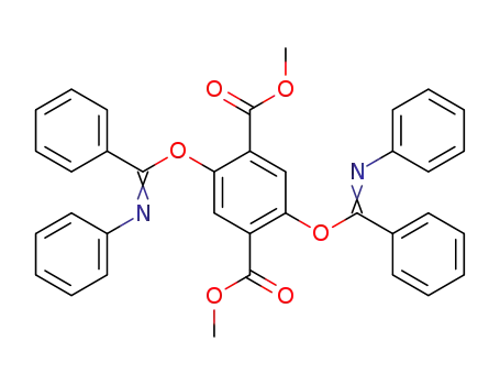 Molecular Structure of 15926-96-2 (2.5-Bis-<N-phenyl-benzimidoyloxy>-terephthalsaeure-dimethylester)