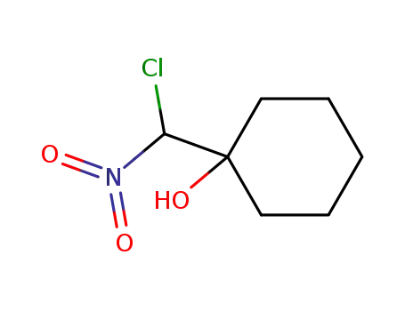 Molecular Structure of 98336-20-0 (1-(chloro-nitro-methyl)-cyclohexanol)