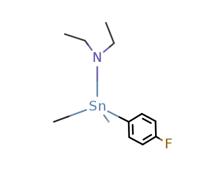 Molecular Structure of 93247-02-0 (Stannanamine, N,N-diethyl-1-(4-fluorophenyl)-1,1-dimethyl-)