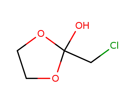 Molecular Structure of 95459-90-8 (1,3-Dioxolan-2-ol, 2-(chloromethyl)-)