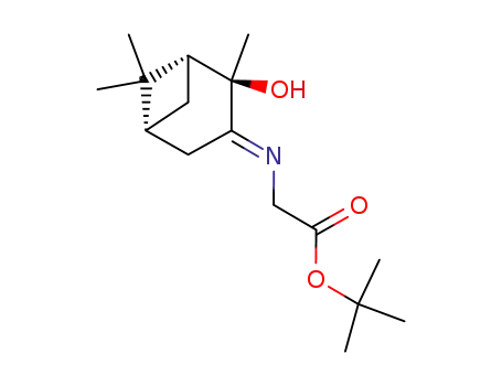 tert-butyl 2-[(E)-((1R,2R,5R)-2-hydroxy-2,6,6-trimethylbicyclo-[3.1.1]heptan-3-ylidene)amino]acetate