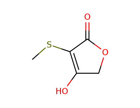 Molecular Structure of 93831-12-0 (2(5H)-Furanone, 4-hydroxy-3-(methylthio)-)