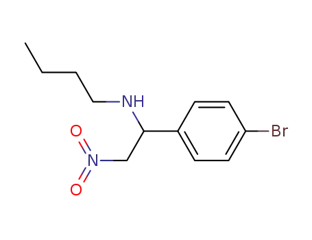 Molecular Structure of 135711-38-5 ([1-(4-Bromo-phenyl)-2-nitro-ethyl]-butyl-amine)