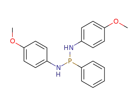 Molecular Structure of 70058-45-6 (N,N'-bis(p-methoxyphenyl)-P-phenylphosphonous diamide)