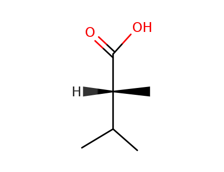 Molecular Structure of 27855-05-6 ((R)-2,3-Dimethylbutanoicacid)