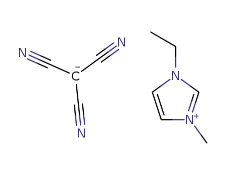 Molecular Structure of 666823-18-3 (1-ethyl-3-methylimidazolium tricyanomethanide)