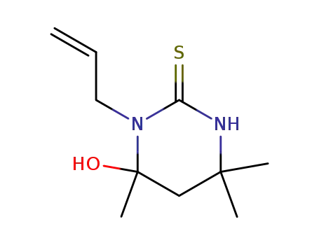 Molecular Structure of 74628-50-5 (1-allyl-6-hydroxy-4,4,6-trimethyl-tetrahydro-pyrimidine-2-thione)