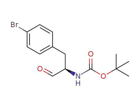 Molecular Structure of 1246363-08-5 (tert-butyl [(2R)-1-(4-bromophenyl)-3-oxypropan-2-yl] carbamate)