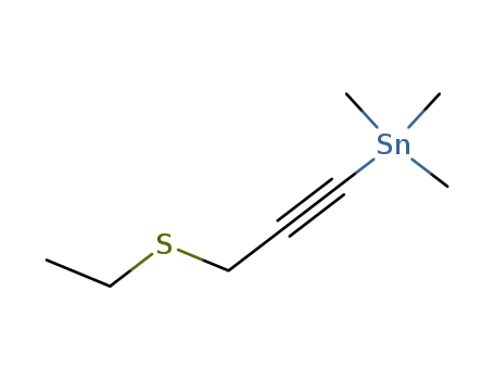 Molecular Structure of 69166-01-4 (Stannane, [3-(ethylthio)-1-propynyl]trimethyl-)