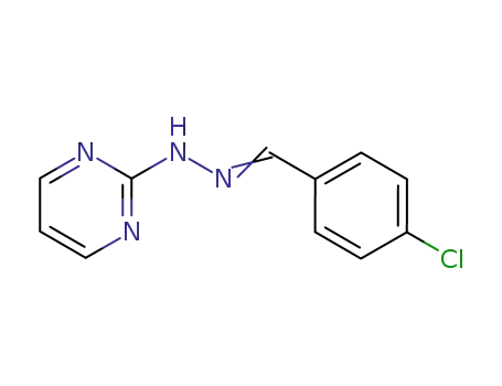 Molecular Structure of 58953-43-8 (Benzaldehyde, 4-chloro-, 2-pyrimidinylhydrazone)