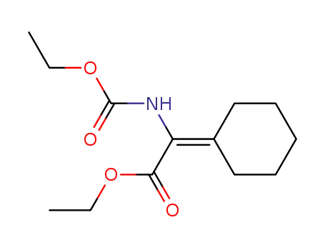 Molecular Structure of 126415-81-4 (ethyl N-<cyclohexylidene(ethoxycarbonyl)methyl>carbamate)