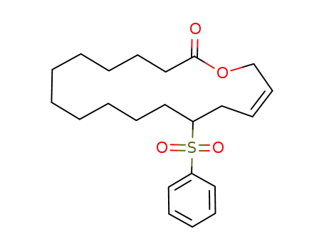 Molecular Structure of 81238-33-7 ((Z)-13-Benzenesulfonyl-oxacycloheptadec-15-en-2-one)