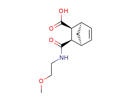 Molecular Structure of 93630-42-3 ((1R,2S,3R,4S)-3-(2-Methoxy-ethylcarbamoyl)-bicyclo[2.2.1]hept-5-ene-2-carboxylic acid)