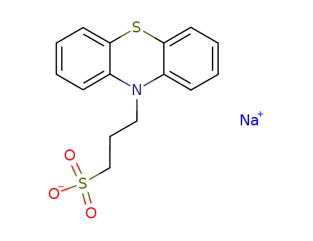 Molecular Structure of 101199-38-6 (10H-Phenothiazine-10-propanesulfonicacid, sodium salt (1:1))