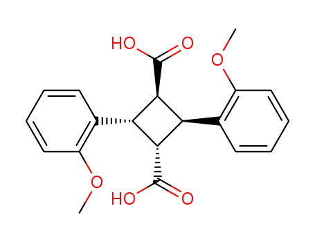 Molecular Structure of 94683-55-3 (α-2,4-bis(2-methoxyphenyl)cyclobutane-1,3-dicarboxylic acid)