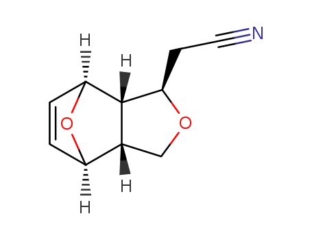 Molecular Structure of 124031-49-8 ((1R,2S,5R,6S,7S)-5-cyanomethyl-4,10-dioxatricyclo<5.2.1.O<sup>2,6</sup>>dec-8-ene)