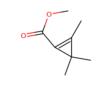 Molecular Structure of 22054-32-6 (1-Cyclopropene-1-carboxylic acid, 2,3,3-trimethyl-, methyl ester)