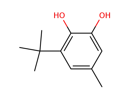 Molecular Structure of 1010-99-7 (3-tert-butyl-5-methylpyrocatechol)