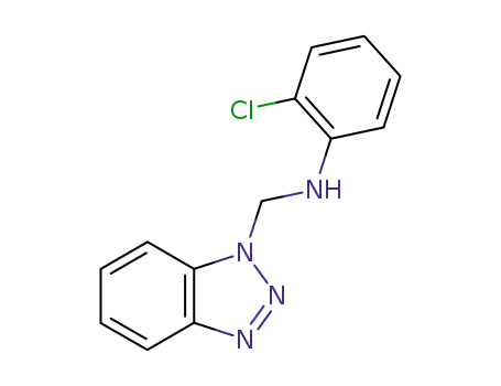 Molecular Structure of 62001-30-3 (<i>N</i>-benzotriazol-1-ylmethyl-2-chloro-aniline)