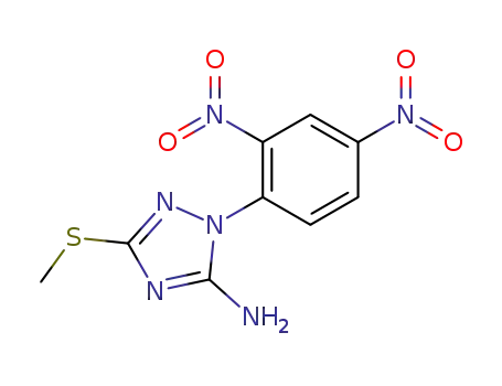 Molecular Structure of 82117-99-5 (5-amino-1-(2,4-dinitrophenyl)-3-methylthio-1H-1,2,4-triazole)