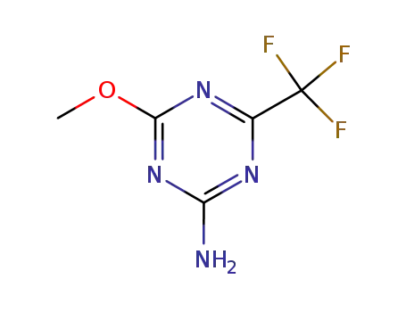 Molecular Structure of 5311-05-7 (4-methoxy-6-(trifluoromethyl)-1,3,5-triazin-2-amine)
