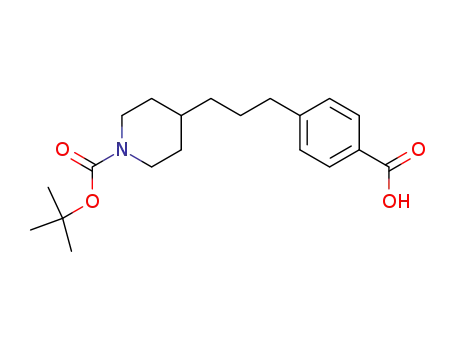 Molecular Structure of 163210-39-7 (4-[3-(N-BOC-Piperidin-4-yl)propyl]benzoic acid)
