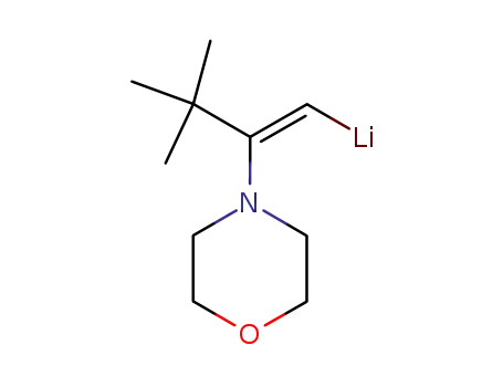 Molecular Structure of 88652-86-2 (Lithium, [3,3-dimethyl-2-(4-morpholinyl)-1-butenyl]-, (Z)-)