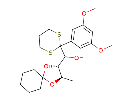 (2R*,3R*)-α-<2-(3,5-dimethoxyphenyl)-m-dithian-2-yl>-3-methyl-1,4-dioxaspiro<4.5>decane-2-methanol