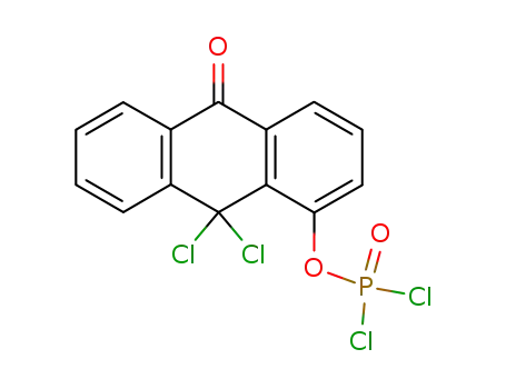 1-dichlorophosphoryloxy-9,9-dichloro-10-anthrone